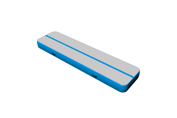 Air Track Training Set Gray Surface Light Blue Side Inflatable Mats Kameymall