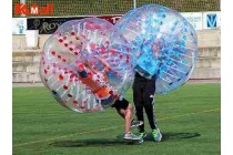 Zorb Ball Human Bubble Suit Red Blue Dots Giant Clear Plastic Ball Kameymall 


