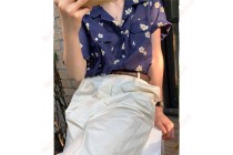 Casual Short Sleeve Shirts Royal Blue Casual Shirts Womens Casual Shirt Kameymall  