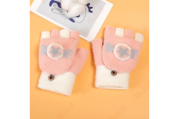 Fingerless Gloves Knit Workout Gloves Womens Winter Gloves Kids Glove Kameymall