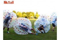 Zorb Ball Inflatable Bubble Soccer Red Blue Dots Plastic Ball For Humans Big Discount



