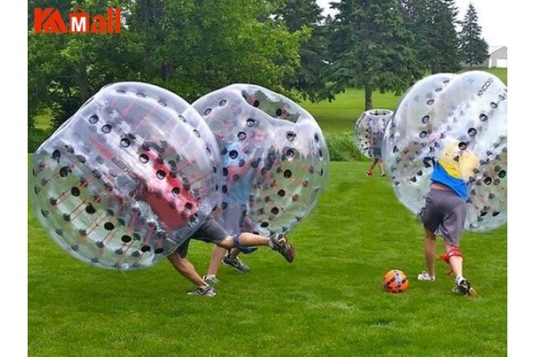 Zorb Ball Black Dot Melbourne Bubble Soccer Giant Clear Plastic Ball Human Knocker 
