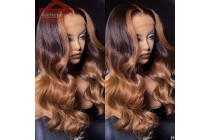 Wigs Best Hair Extensions Online Ombre Brown Body Wave Lace Front Wig Kameymall