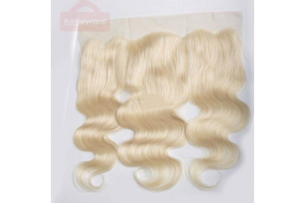 Blonde Wigs Long Curly Hair Extensions Hair Color Brazilian Body Wave Lace Closure 