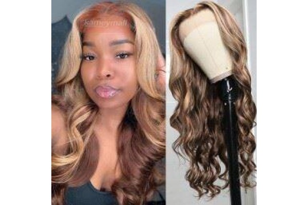 Blonde Wig Extensions For Curly Hair Highlight Lace Front Wig
 Human Hair Kameymall