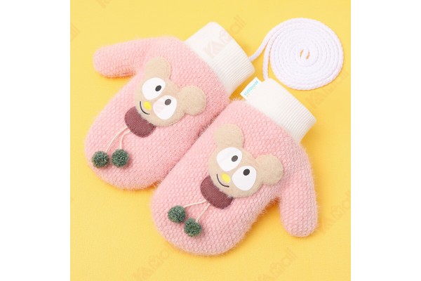 Kids Baseball Glove Winter Ski Gloves Mittens Furry Gloves Casual Gloves Kameymall