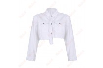 White Street Trendy Irregular Small Denim Jacket Stylish Jackets Womens Kameymall