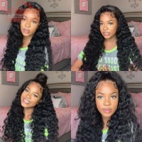 Curly Wig Best Quality Hair Extensions 13×6 Lace Front Wig Loose Wave Kameymall