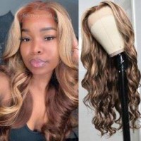 Blonde Wig Extensions For Curly Hair Highlight Lace Front Wig
 Human Hair Kameymall
