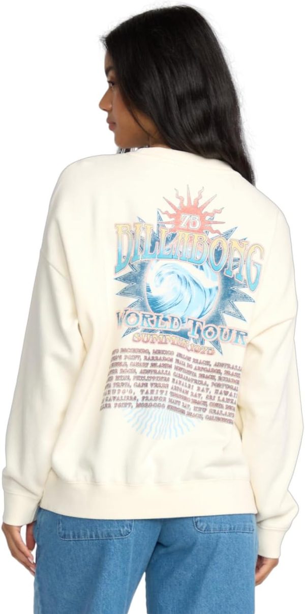 Crewneck Sweatshirt in Salt Crystal by O5 Billabong crewneck sweatshirt in