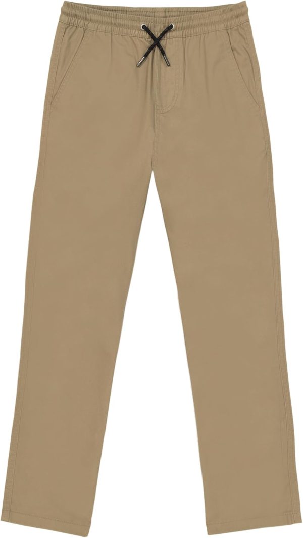 Billabong Boys' Pull-on Stretch Twill Pants, Elasticized Drawstring Waistband, Comfortable Fit pull-on stretch twill