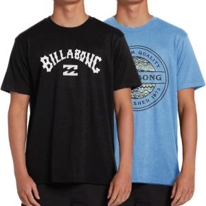 Billabong Big and Tall T-Shirts for Men, Cotton Mens Beach Summer Tees 2 Pack-0