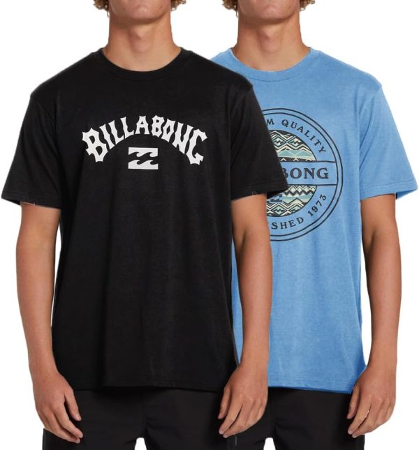 Billabong Big and Tall T-Shirts for Men, Cotton Mens Beach Summer Tees 2 Pack-0