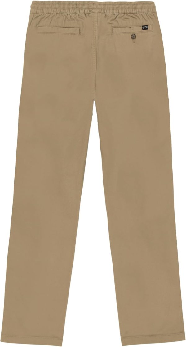 Billabong Boys' Pull-on Stretch Twill Pants, Elasticized Drawstring Waistband, Comfortable Fit billabong boys pull-on