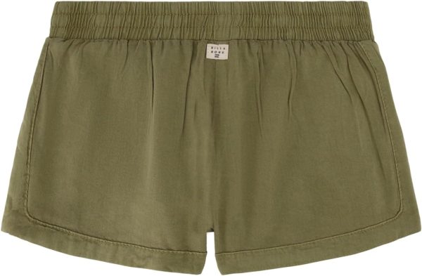 Billabong Girls Mad for You Elastic Waist Pull-on Shorts, Side Seam Pockets you elastic waist