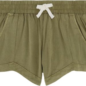 Billabong Girls Mad for You Elastic Waist Pull-on Shorts, Side Seam Pockets girls mad for