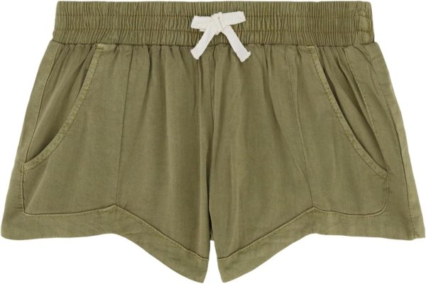 Billabong Girls Mad for You Elastic Waist Pull-on Shorts, Side Seam Pockets girls mad for