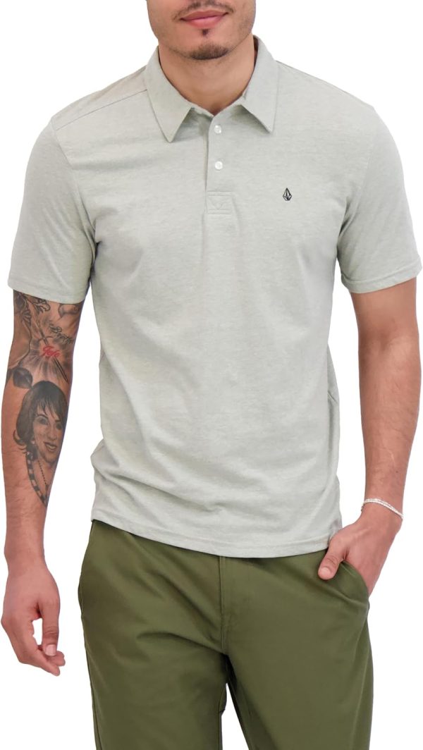 Volcom Short Sleeve Polo Shirt – Classic Fit, Soft Cotton Blend, Modern Casual Style-3