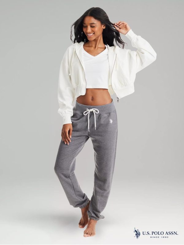 U.S. Polo Assn. Womens Sweatpants with Pockets, French Terry Womens Joggers or Cuffed Leg Sweats-1
