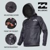 Billabong Big and Tall Rain Jacket - Hoodie Anorak Windbreaker Jacket for Men, Waterproof Water Resistant Raincoat-4