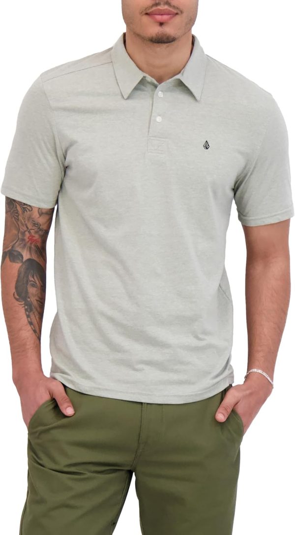 Volcom Short Sleeve Polo Shirt – Classic Fit, Soft Cotton Blend, Modern Casual Style-0
