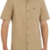 Quiksilver Men's Regular Fit Premium Cotton Short Sleeve Button Down Seersucker Shirt-0