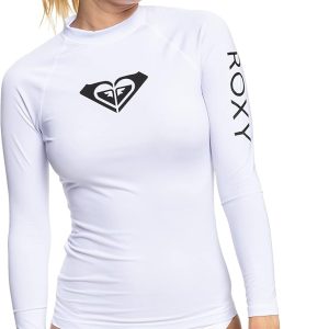 Roxy Womens Fitted Rashguard – UPF 50+, Compression Fit, Swim, Surf, Hiking, Volley, Workout, Yoga, Quick-Dry Swim Shirt-0