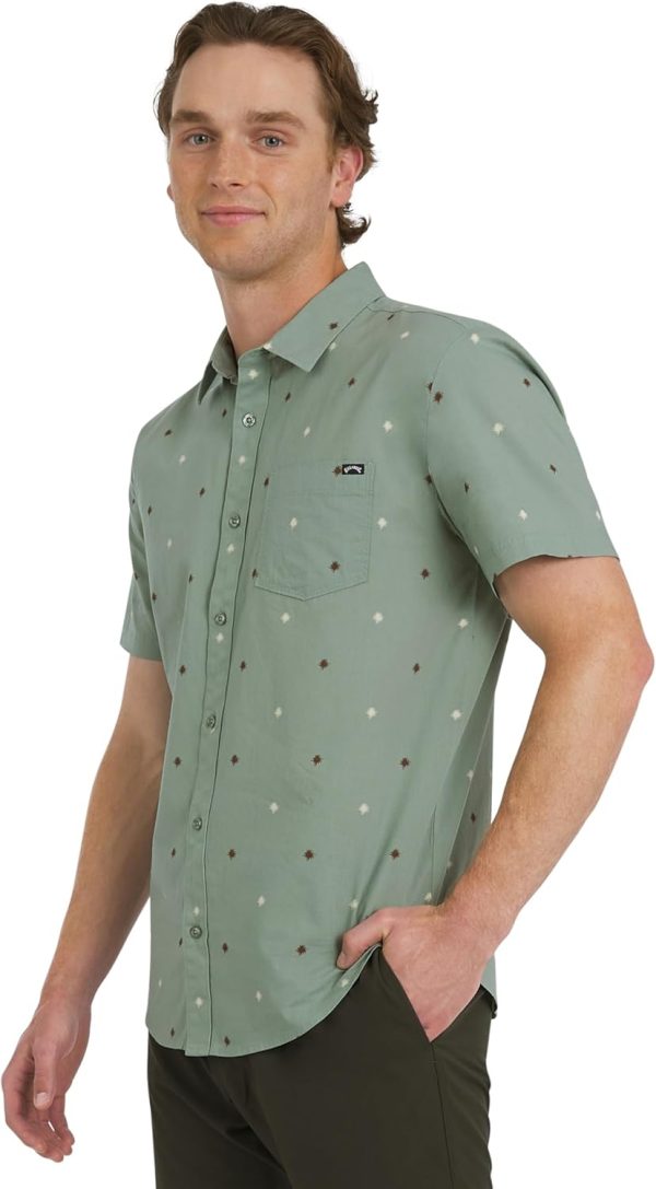 Billabong Men's Short Sleeve Woven Button Down Shirt (S-XL)-3