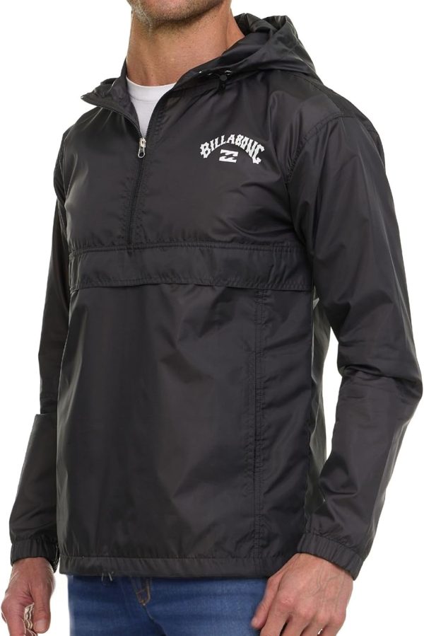 Billabong Big and Tall Rain Jacket - Hoodie Anorak Windbreaker Jacket for Men, Waterproof Water Resistant Raincoat-2