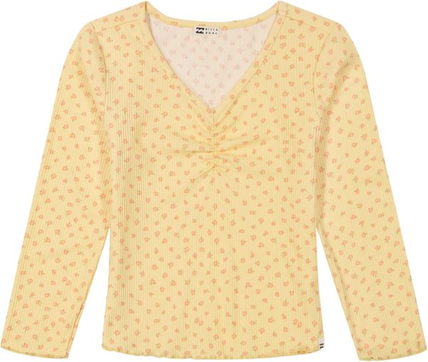 Billabong Girls Long Sleeve Snug Fit Ribbed Top-0