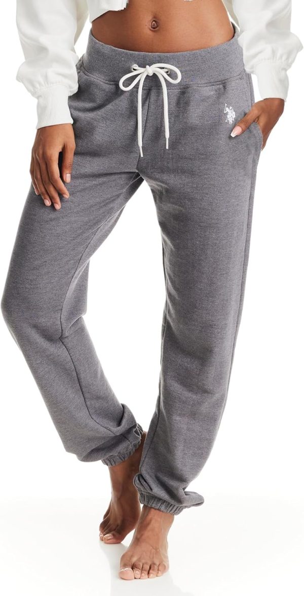 U.S. Polo Assn. Womens Sweatpants with Pockets, French Terry Womens Joggers or Cuffed Leg Sweats-0