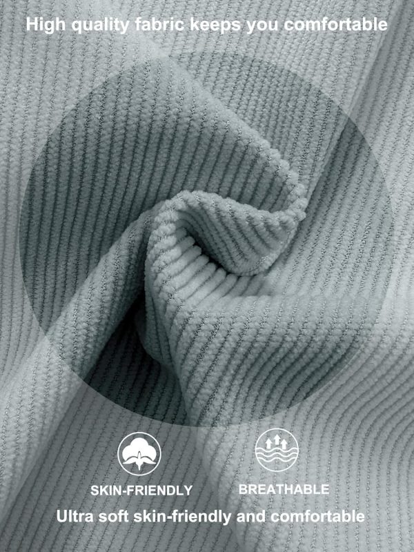 PLEPAN Mens Corduroy Shorts Casual Elastic Waist Drawstring Summer Beach Short shorts casual elastic