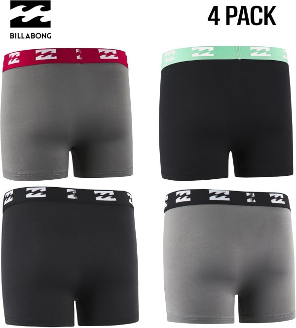 Billabong Boys Underwear 4 Pack Boxer Briefs for Boys 6-18 Durable Stretch Breathable Moisture Wicking-1