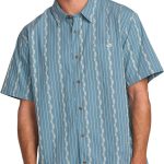 Billabong Men's Sundays Jacquard Short Sleeve Woven Button Down Shirt s sundays jacquard