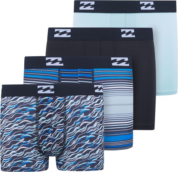 Billabong Boys Underwear 4 Pack Boxer Briefs for Boys 6-18 Durable Stretch Breathable Moisture Wicking-0