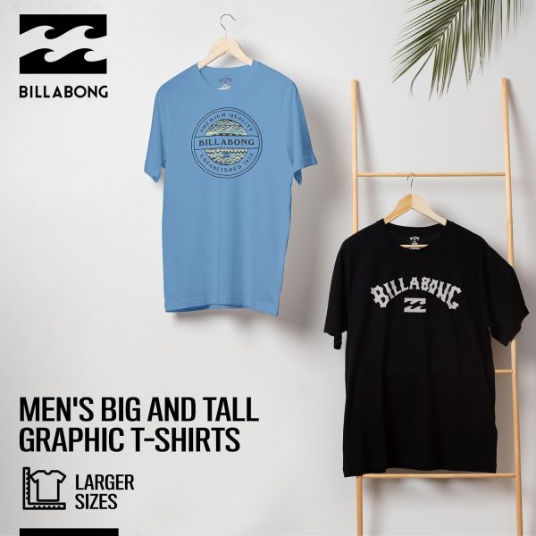Billabong Big and Tall T-Shirts for Men, Cotton Mens Beach Summer Tees 2 Pack-3