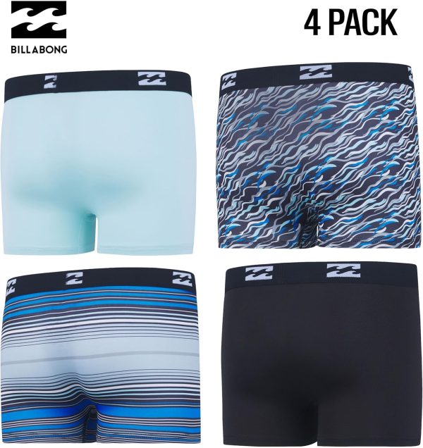 Billabong Boys Underwear 4 Pack Boxer Briefs for Boys 6-18 Durable Stretch Breathable Moisture Wicking-1