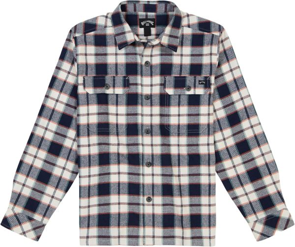 Billabong Boys' Long Sleeve Button-Down Flannel Shirt-0