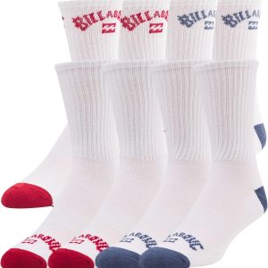 Billabong Mens Socks 8 Pairs Crew Socks for Men Premium Athletic Shoe Size 8-12-0