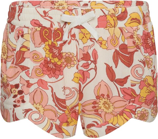 Billabong Girls Mad for You Elastic Waist Pull-on Shorts, Side Seam Pockets-0