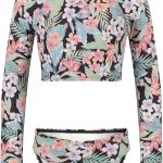 Billabong Girls' Two-Piece Rashguard Swimsuit Set, UPF 50+ Sun Protection, Quick-Dry Bathing Suit-0