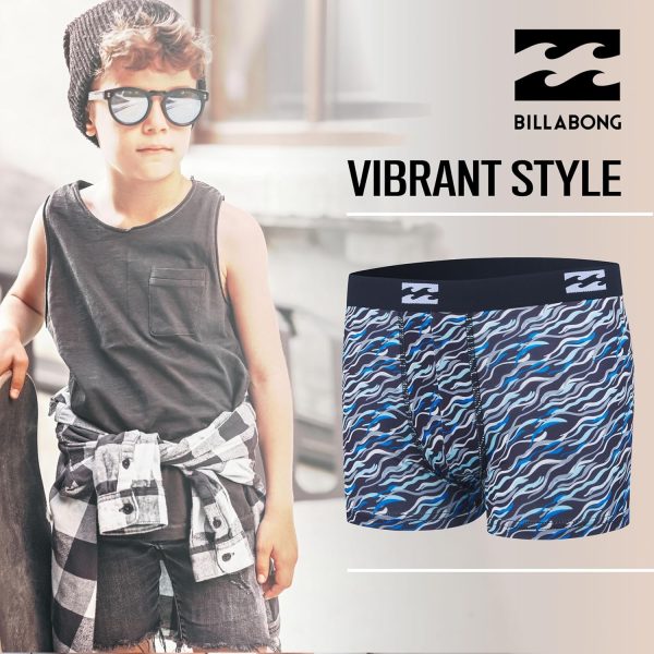 Billabong Boys Underwear 4 Pack Boxer Briefs for Boys 6-18 Durable Stretch Breathable Moisture Wicking-3