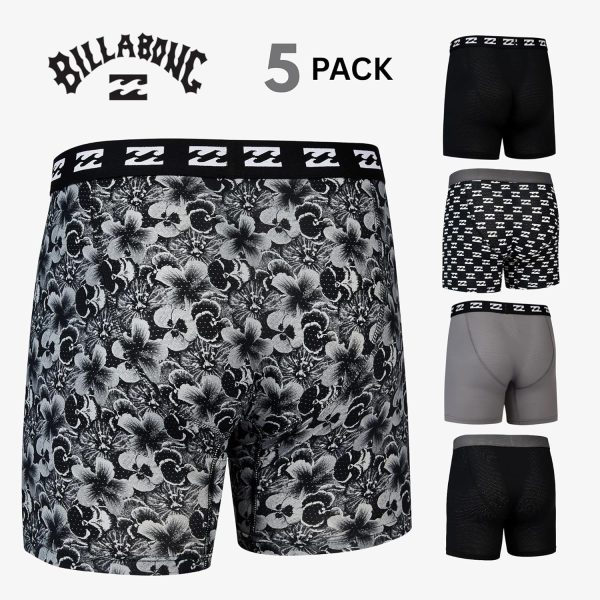 Billabong Mens Underwear 5 Pack Microfiber Performance Boxer Briefs for Men-3