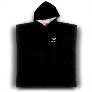 Roxy Beach Poncho Women Black Cotton One Size Anthracite