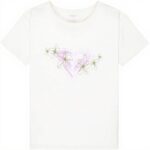 Roxy Girls T-Shirt Coconut Milk Screen Printed Top