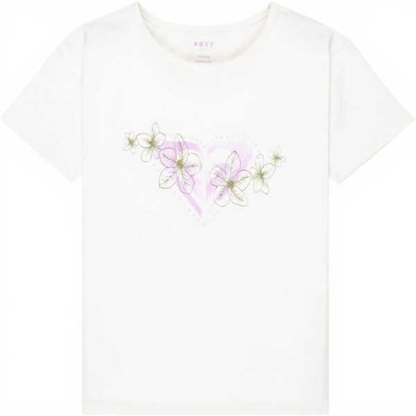 Roxy Girls T-Shirt Coconut Milk Screen Printed Top