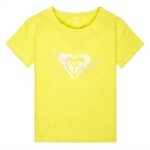 Roxy Girls Short Sleeve T-Shirt Green Screen Printed Top