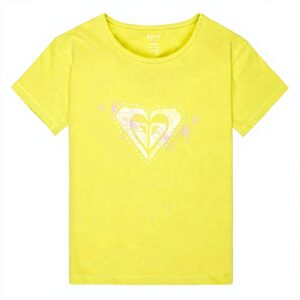 Roxy Girls Short Sleeve T-Shirt Green Screen Printed Top