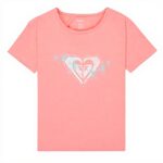 Roxy Girls Pink T-Shirt Short Sleeve Night Lily