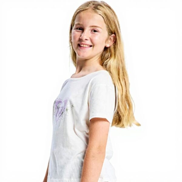 Roxy Girls Short Sleeve T-Shirt White Screen Printed